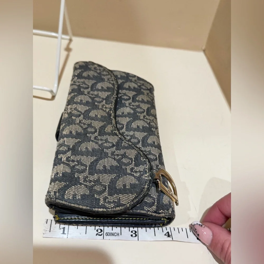 Dior Denim Trotter Saddle Long Wallet